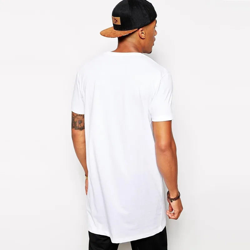 Men's longline t-shirt man Hip Hop