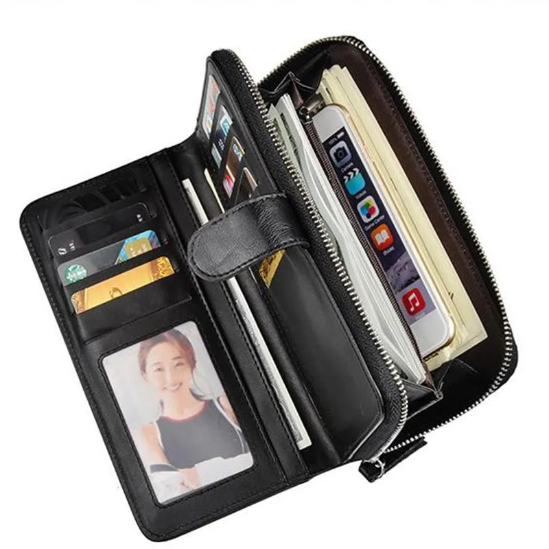 Casual Wallet, PU Material, Magnetic Zipper Multi-card, Coin 2024