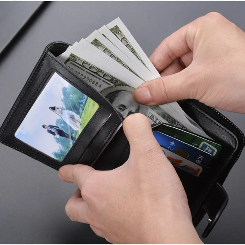 Casual Wallet, PU Material, Magnetic Zipper Multi-card, Coin 2024