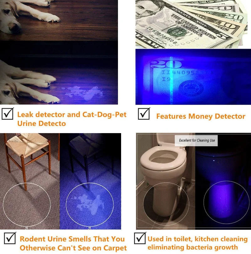 UV Flashlight Light Urine Detector Venomous Animals
