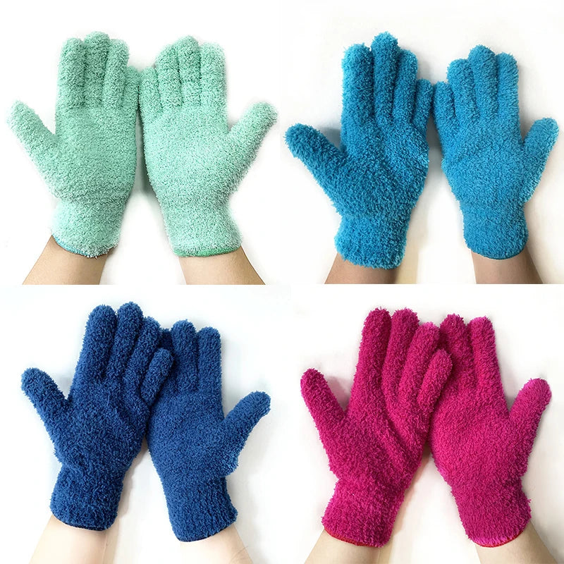 Housework Coral Fleece Cleaning Gloves